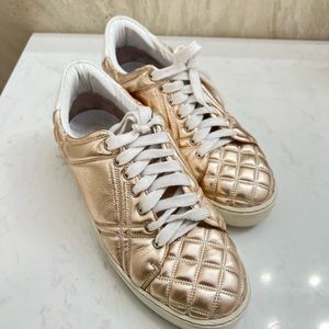 Original Burberry 
Women's Westford Quilted Leather Lace Up Sneakers